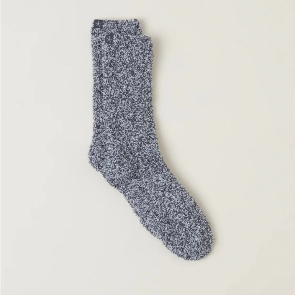 NWT Barefoot Dreams CozyChic men’s socks- heathered slate blue/white